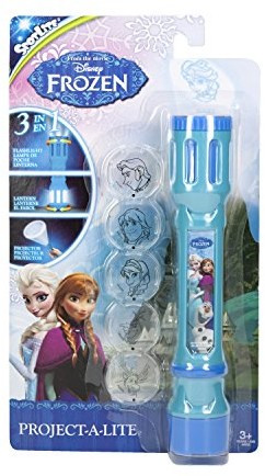 Disney Frozen 40314   latarka z 6 wymienialnymi soczewki do wyświetlanie  w blistrze, 5.2 x 1.4 x 9 cm