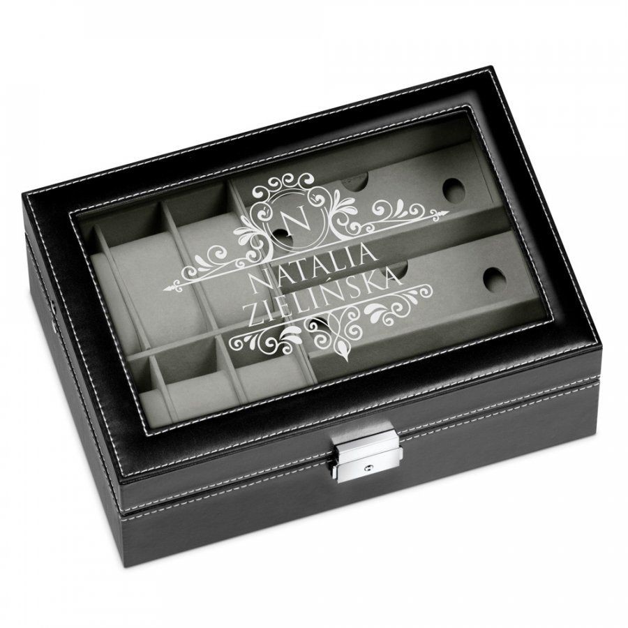 Murrano Szkatułka na Zegarki i Okulary GRAWER Ornament SZKT-ZG-OK-011