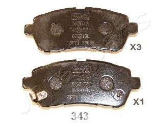 JAPANPARTS Zestaw klocków hamulcowych, hamulce tarczowe PA-343AF