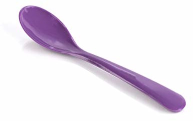 Kimmel łyżki do jajek, łyżki niemowlęce, łyżki deserowe, duże, mieszane (6 sztuk), wielokrotnego użytku, tworzywo sztuczne, fioletowe
