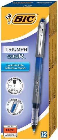 BIC Pióro kulkowe Triumph 537R 0,5 niebieskie pudełko 12 sztuk