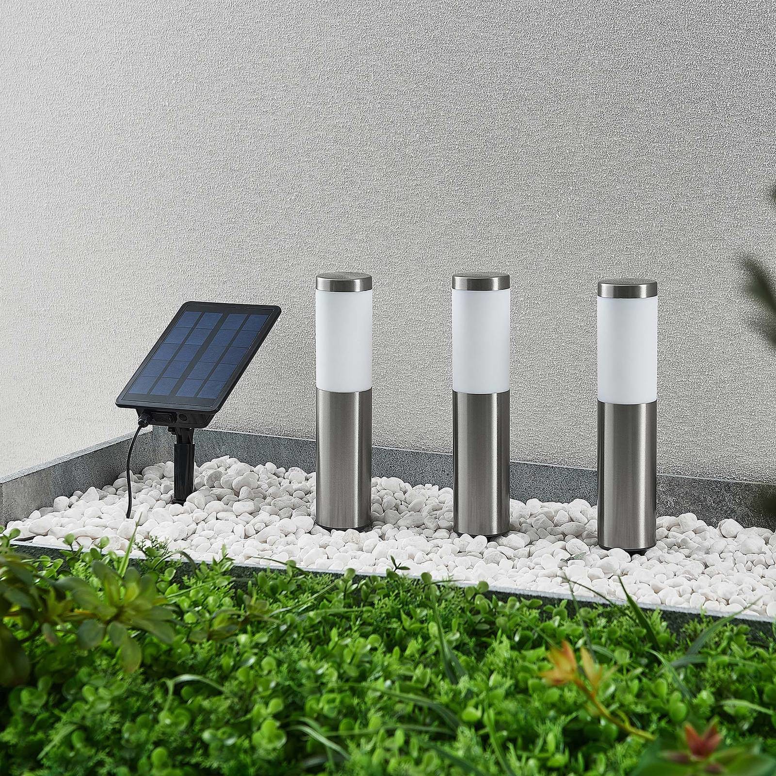 LINDBY Lindby Lexiane lampy solarne LED, 3 szt.