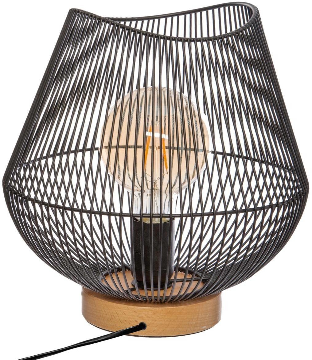 Atmosphera Lampa stołowa JENA w stylu loft czarna 28 cm 168213