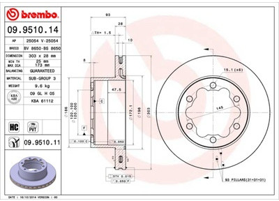 BREMBO 09.9510.11 09.9510.11