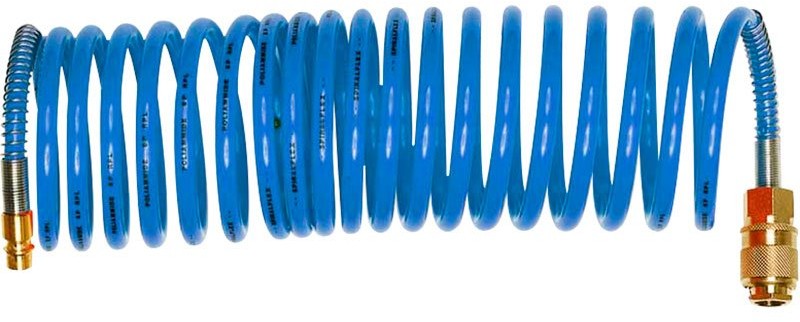 EXTOL PREMIUM Wąż pneumatyczny spiralny PU z mosiężnymi końcówkami, 6mm,L8m 8865132