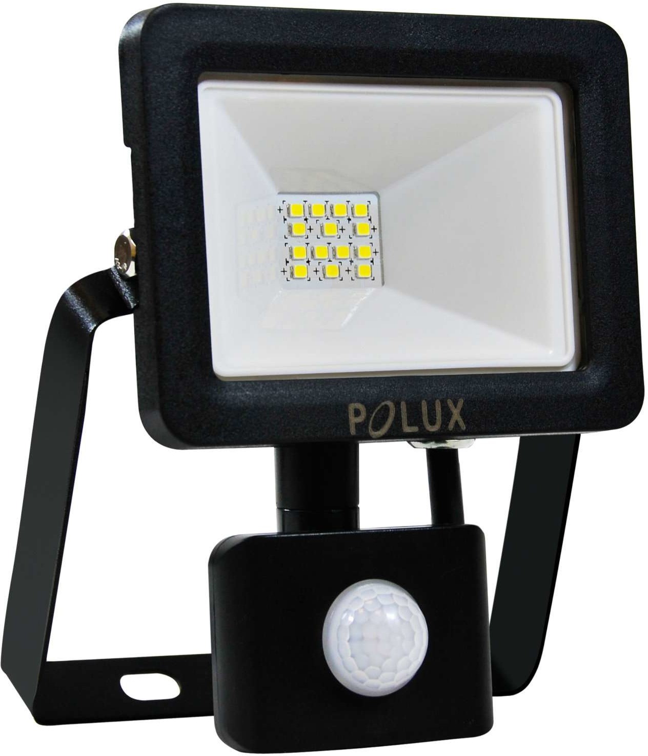 Polux Projektor LED 10W IP65 czujnik czarny 304780