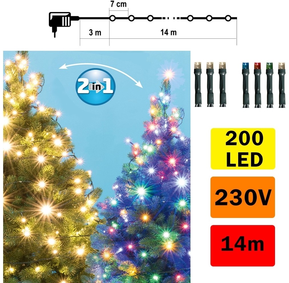 FK Technics LED Łańcuch świąteczny zewnętrzny LED/230V IP44
