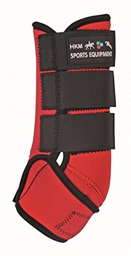 HKM neopren ochraniacze  Colour -, l, czerwony/czarny 543734