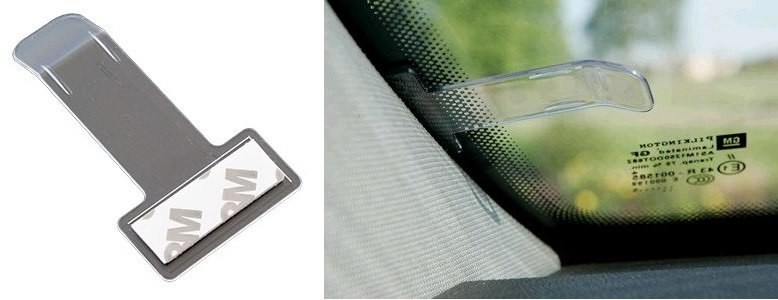 Uchwyt klips na bilet parkingowy legitymację szybę