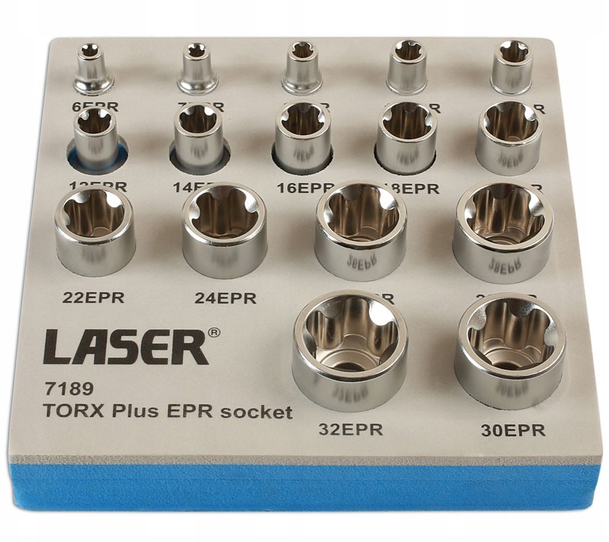 Zestaw pięciokątnych nasadek Torx Plus Epr 16 szt.