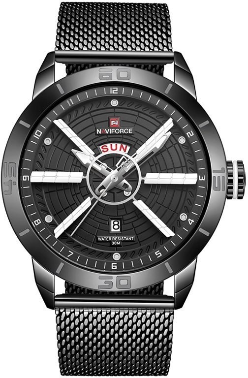 Naviforce ZEGAREK MĘSKI NAVIFORCE - NF9155 (zn092a) black + BOX NF9155 BBB