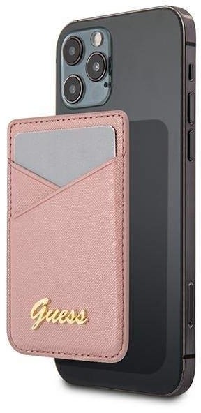 Guess Wallet Card Slot GUWMSSASLPI MagSafe Saffiano różowy/pink hurtel-74981-0
