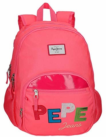 Pepe Jeans Pepe Jeans Kim plecak z podwójnym zamkiem błyskawicznym różowy 32 x 44 x 22 cm poliester 30,98 l 6212421