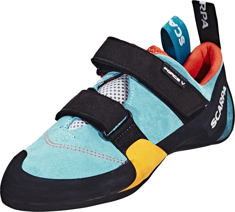 Scarpa Force V But wspinaczkowy Kobiety, icefall/madarin red EU 39,5 2021 Buty wspinaczkowe na rzepy 70018-L-388-39,5