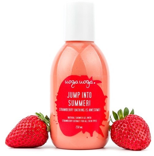 Uoga Uoga Uoga Uoga, żel pod prysznic z ekstraktem z truskawki Jump Into Summer, 250 ml