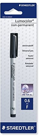 Staedtler Lumocolor OHP projekcyjny trzpień NON Permanent Marker 316 °F, czarny 316-9 BKDA