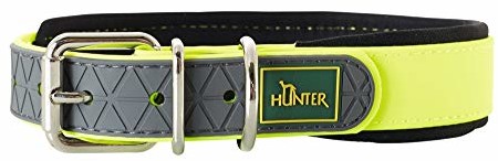 HUNTER Hunter wygodny komfort-kołnierzyk podbity miękką neopren, 50 cm, żółty neonowy 63100