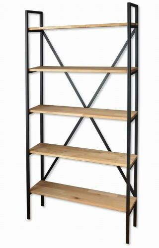 S&w Design Regał LIGHT 180 x 80-120 Industrial Loft na książki 5D RL500020180D
