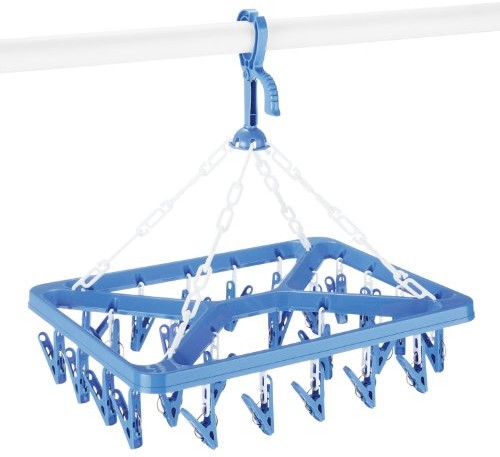 Whitmor WHITMOR Clip & Drip wieszak na ubrania  26 klipsy, niebieski i biały 6171-844