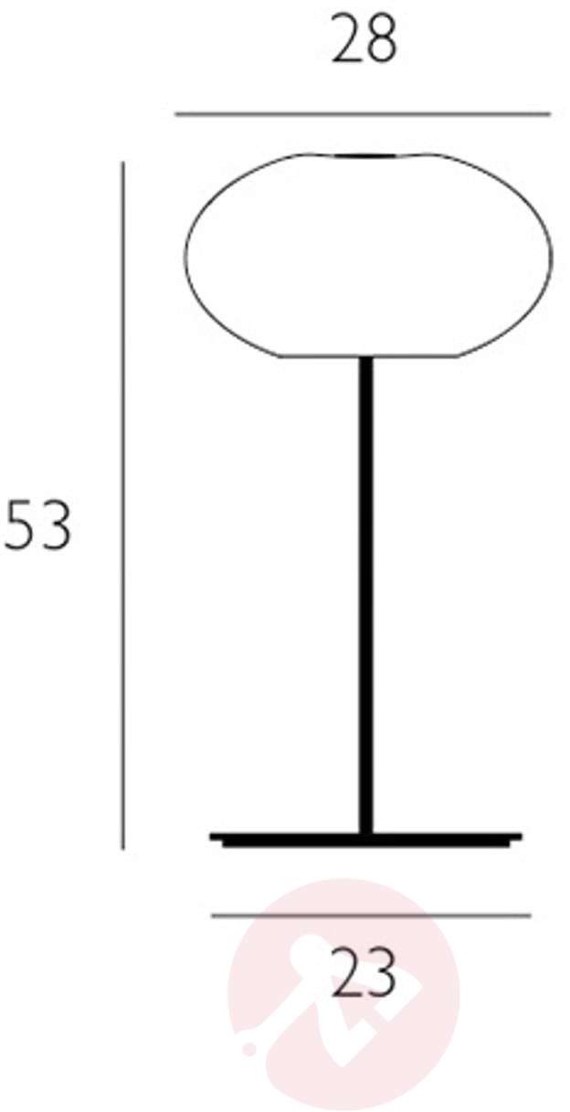 Casablanca Aih lampa stołowa 28cm biała lśniąca