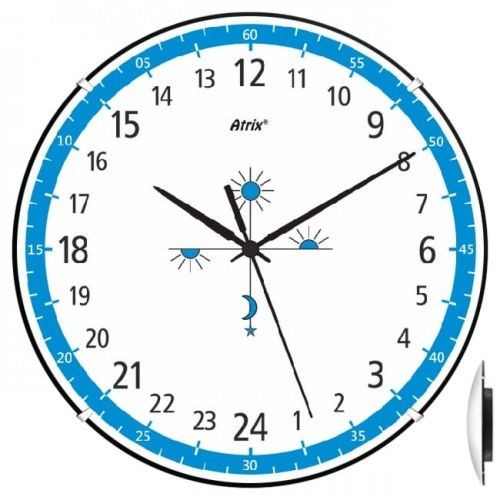 Atrix Anty-zegar 24-godzinny convex niebieski AC2030_24BL