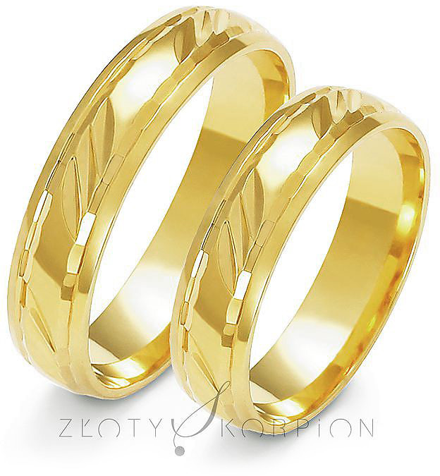 Złoty Skorpion Obrączki ślubne Złoty Skorpion wzór Au-A129 Au-A129