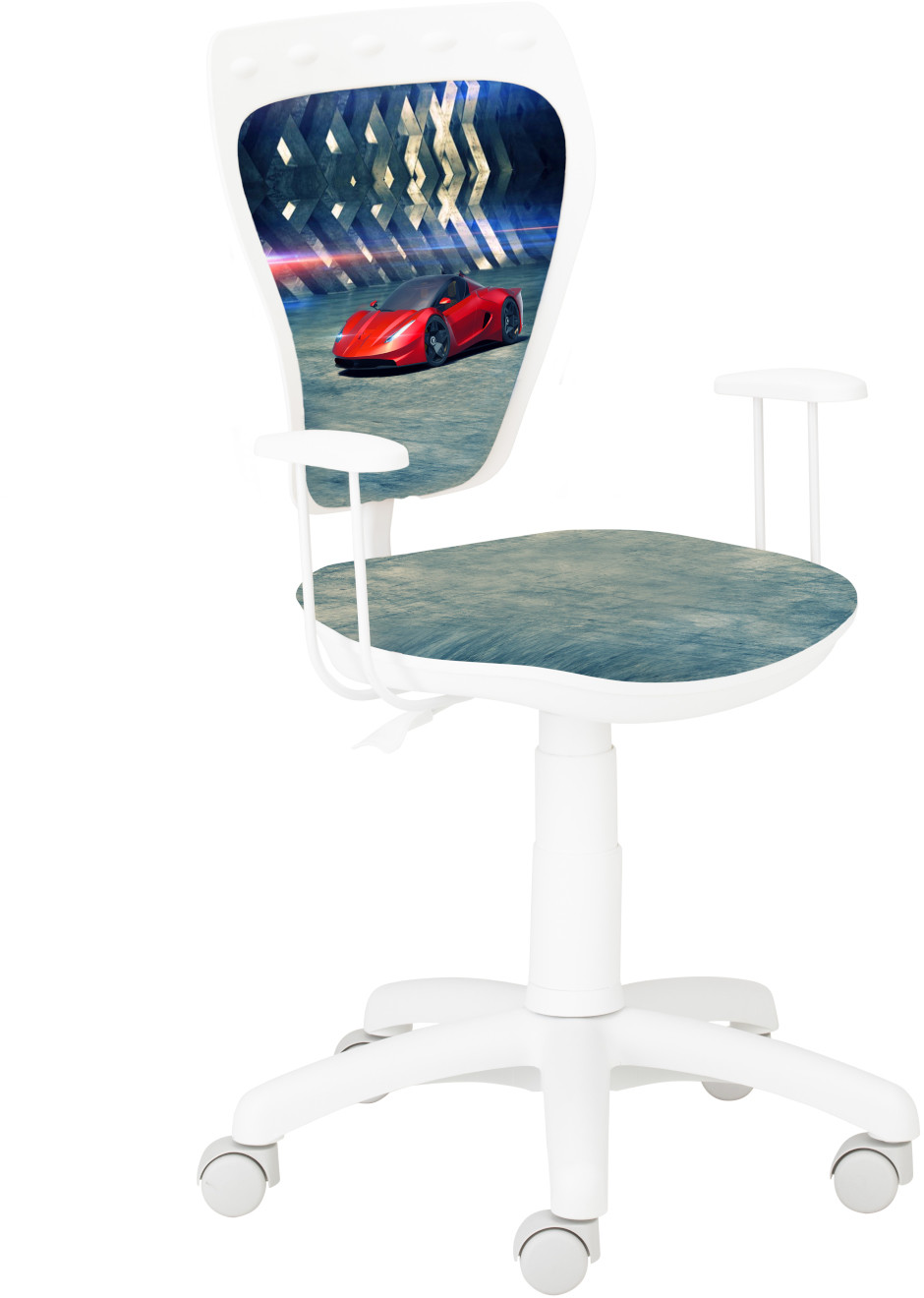 Nowy Styl Krzesło Ministyle White Czerwony Samochód 5049