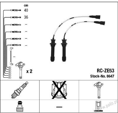 NGK Przewody zapłonowe 8647 RC-ZE53