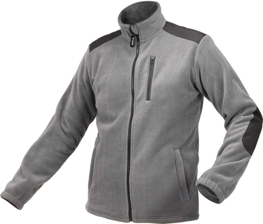 YATO BLUZA POLAROWA Z GRUBEGO POLARU ZE WZMOCNIENIAMI Z TKANINY OXFORD SZARA ROZM M YT-79521