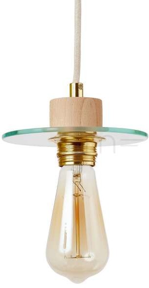 Witszkło LAMPA wisząca LOFT III LOFT DREWNO III 1) SIL Witszkło okrągła OPRAWA loftowy ZWIS skandynawski przezroczysty srebrny LOFT DREWNO III 1) SIL