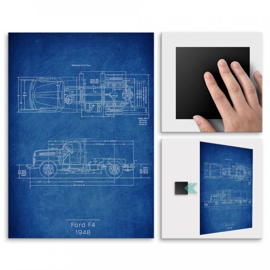 Pix4home Plakat metalowy Ford F4 Projekt Cobalt L POS-L-02852