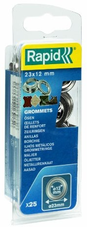 Rapid oczkami z pierścieniem, 25 sztuk łącznie z ostrzem do wbijania narzędzi, 23 X 12 MM, 5000413 5000413