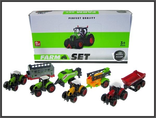 Hipo Traktor z przyczepą 23cm 4 wzory SQ90222-4
