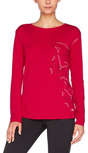 CMP damska koszulka z długim rękawem T-Shirt, czerwony, 46 3D43176