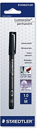 Staedtler 317  9 bkda Lumocolor pisak uniwersalny M-koronka około 1 MM, Permanent, 1 ST na blistrze, czarna 317-9 BKDA