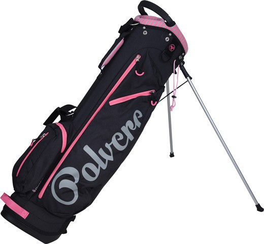 Fastfold Torba golfowa Polvere (z nóżkami) czarno-różowa