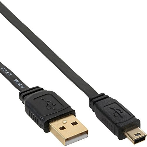 InLine 31820 °F 2 m USB A Mini-USB B Czarny kabel USB kabel USB (2 m, USB A, Mini-USB B, męski/męski, czarny, złoty) 31820F