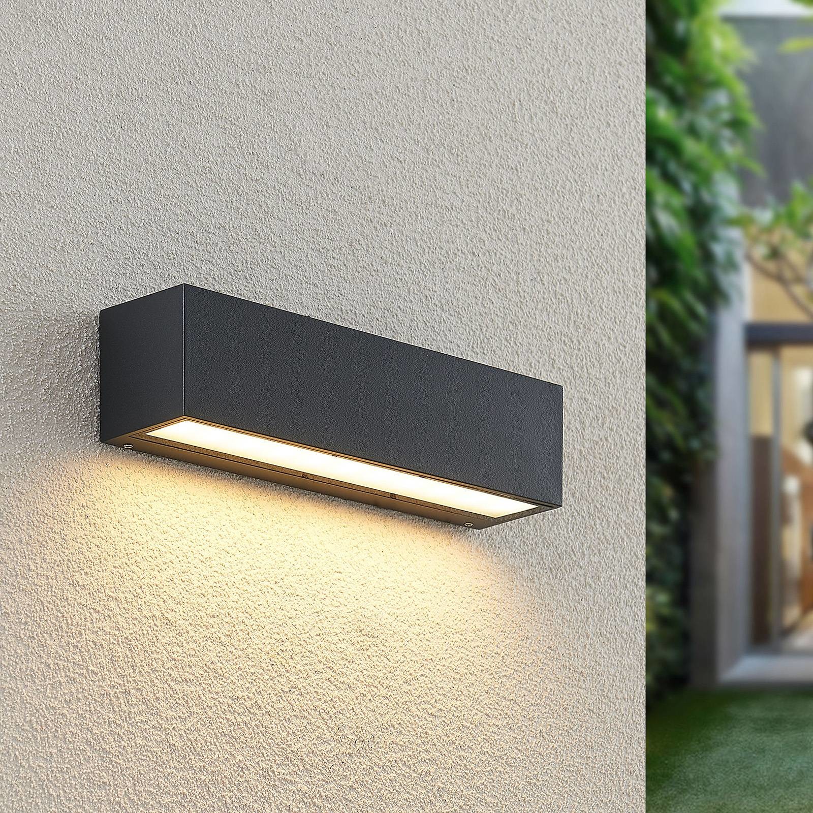 LUCANDE Lucande Lengo kinkiet LED, 25 cm, grafit, 1-pkt.