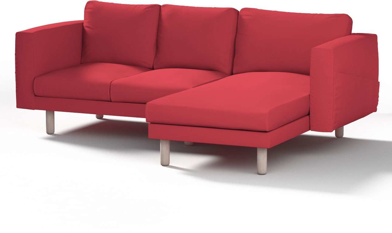 Dekoria pl pl Pokrowiec na sofę Norsborg 3-osobową z szezlongiem czerwony 231 x 88/157 x 85 cm Etna 1026-705-60