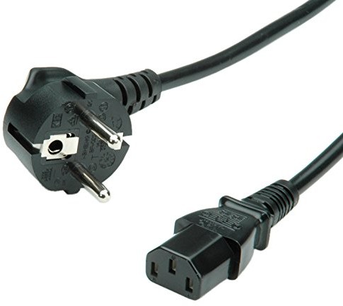 Roline Kabel zasilający powercord straight IEC-socket3 m black main cable