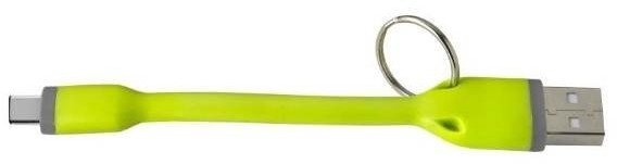 Pozostali CELLY Kabel-brelok 25cm złącze Typ-C Zielony odbierz w Warszawie Faktura VAT 23% Polska gwarancja MO-CL-F026