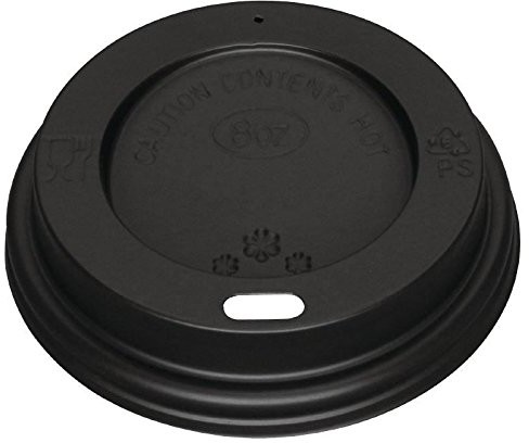 Fiesta Pokrywa  hw08hl040 zapewnia Hot miseczki, 8 oz, czarna (1000 sztuk) CW716