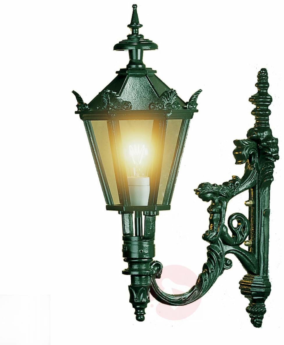 K. S. Verlichting B. V. Stylowa zewnętrzna lampa ścienna Diana, zielona