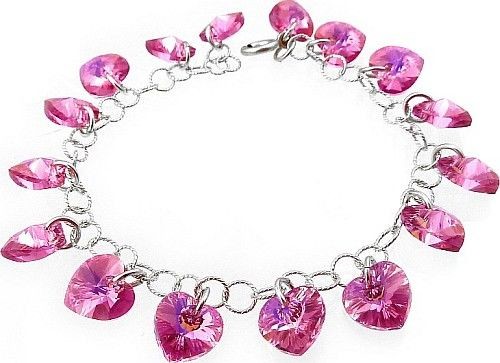 Swarovski Arande Nowe Bransoletka Serca Srebro Kolory 3229908509