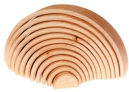 Grimms Drewniany tunel - kolekcja naturalna 0+ tęcza - Grimm's Grimms - Zabawka drewniana - Montessori G10669