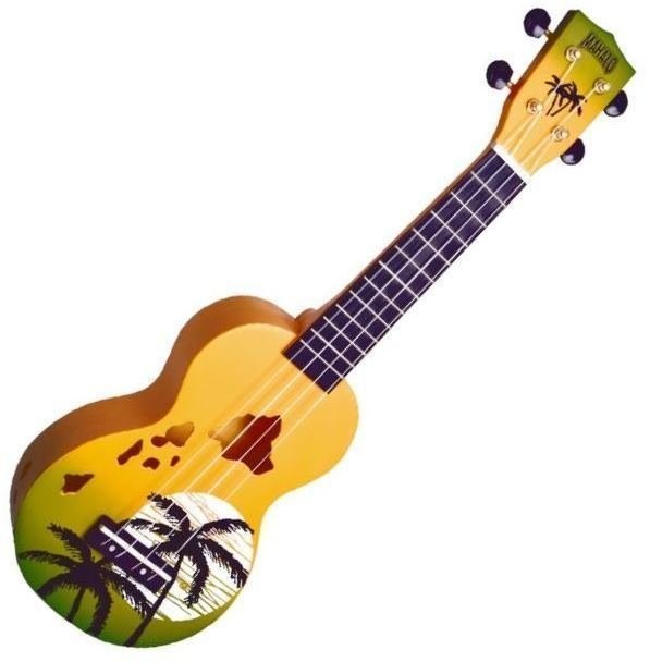 Mahalo Soprano Ukulele Hawaii Green Burst