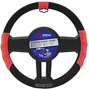 Sparco SPC1108RS uniwersalny pokrowiec na kierownicÄ L-sport kolor czerwony do samochodu SPC1108RS