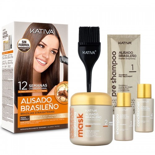Kativa Brazilian Straightening zestaw do keratynowego prostowania włosów 3207