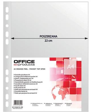 OFFICE PRODUCTS Koszulki na dokumenty poszerzane PP A4 groszkowe 90mikr. 50szt 21154413-90