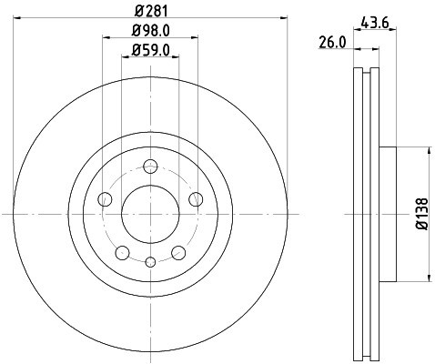 HELLA PAGID Tarcza hamulcowa PAGID 8DD355104-451